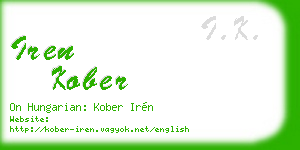 iren kober business card